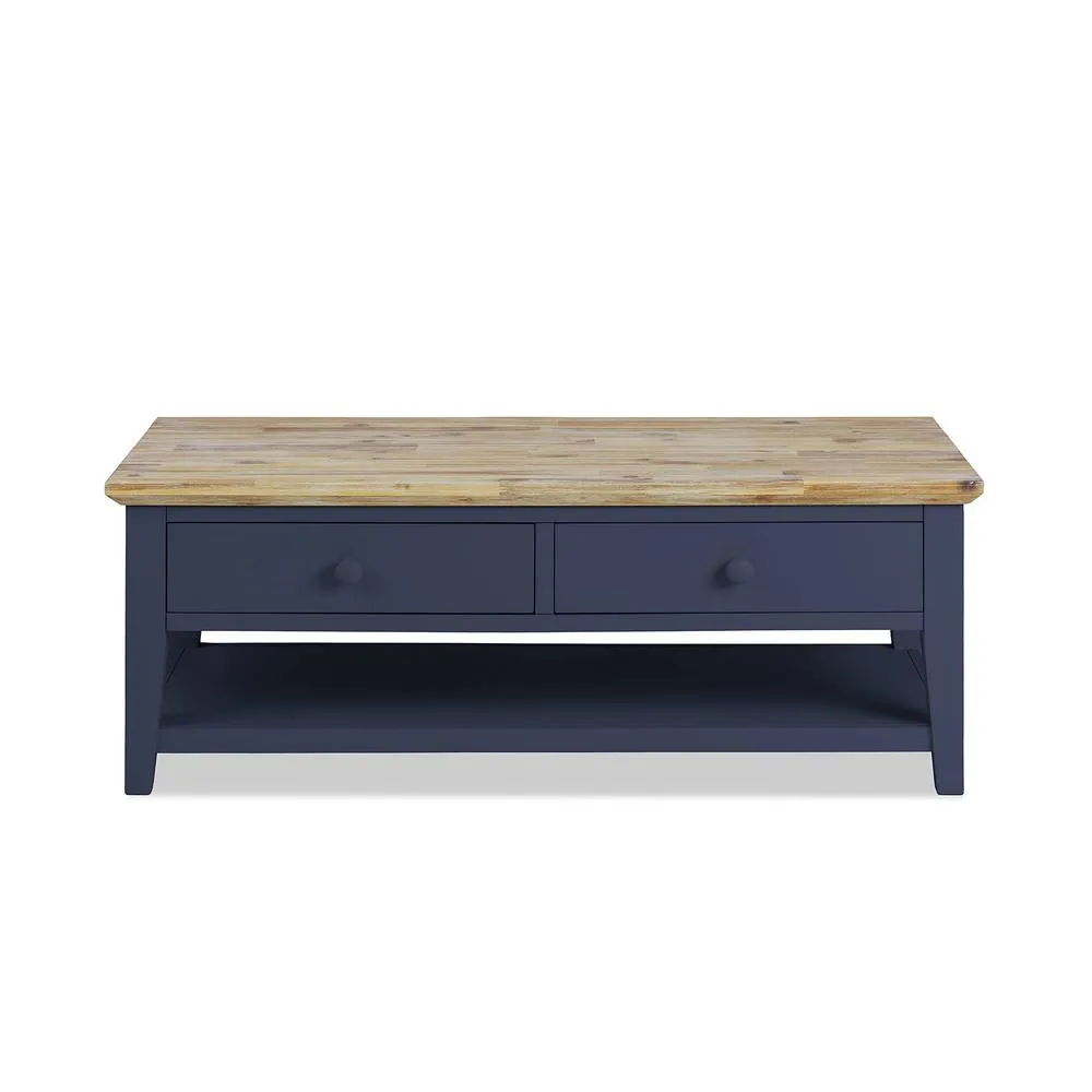 Statement Furniture Florence Coffee Table with Drawers in Navy 3