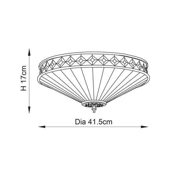 Vogue Weston Traditional 2 Light Flush Ceiling Light 5