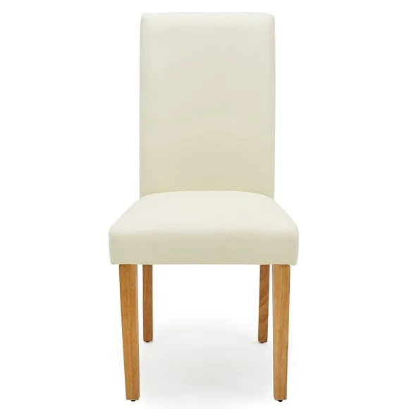 Hugo Set of 2 Dining Chairs, Faux Leather 4