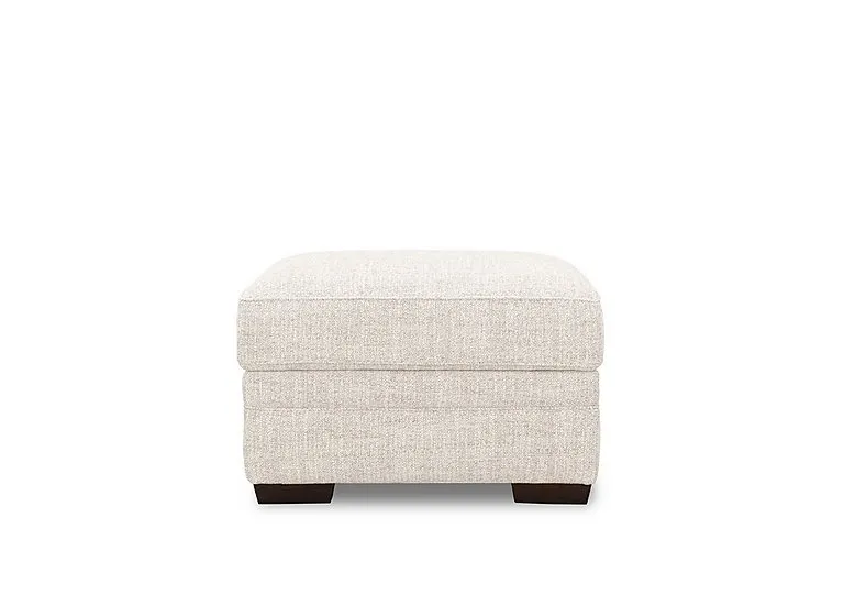 Aspen Rectangular Fabric Footstool - Living Room Furniture