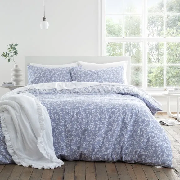 Bianca Shadow Leaves 200 Thread Count 100% Cotton Duvet Cover & Pillowcase Set 1