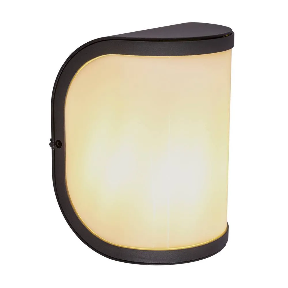 Netlighting Segga Outdoor Flush Wall Lamp Anthracite IP44 1x E27 in Grey