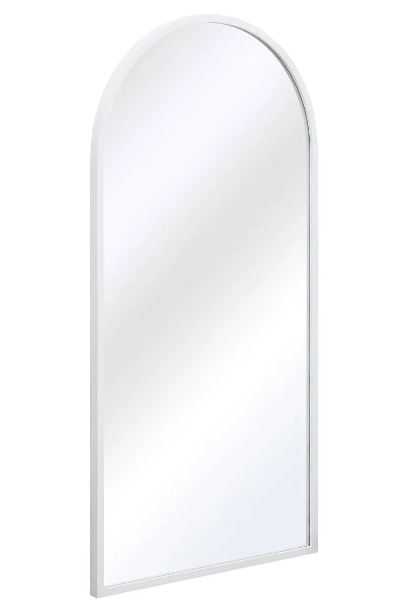 MirrorOutlet White Framed Arched Leaner/Wall Mirror 55" X 27.5" (140CM X 70CM) 6