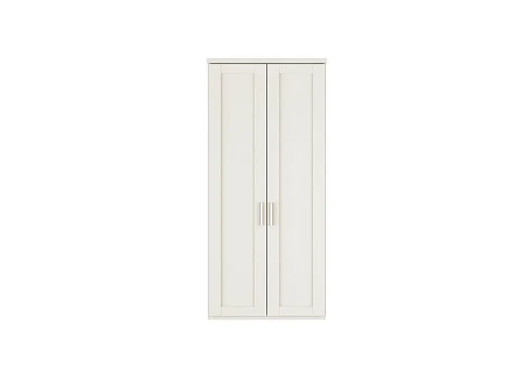 Kempton 2 Door Hinged Wardrobe - White