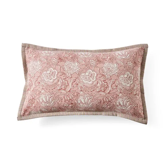 Woodblock Floral Cushion Cover 3
