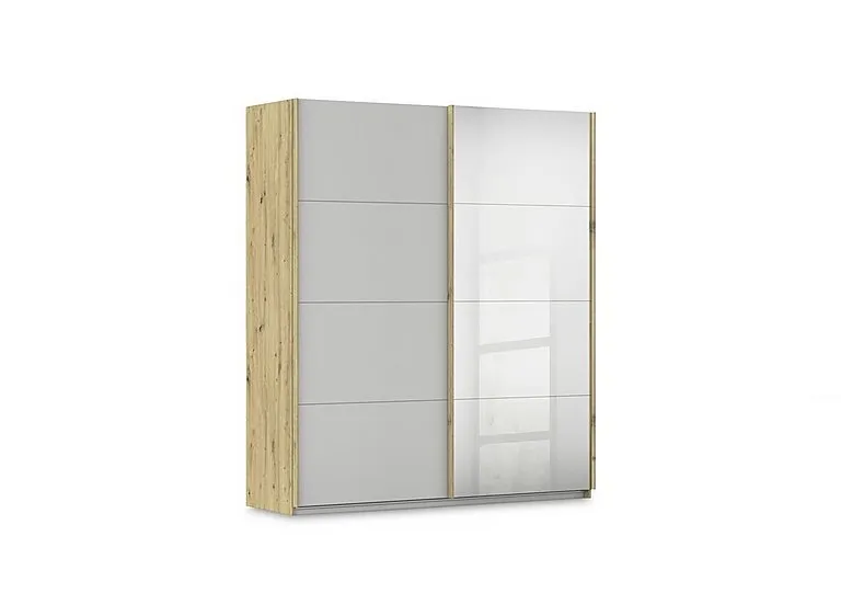 Freja 181cm 2 Door Sliding Decor Wardrobe With Mirror Door