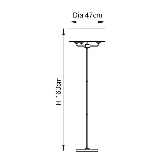 Vogue Sandringham 3 Light Floor Lamp 6