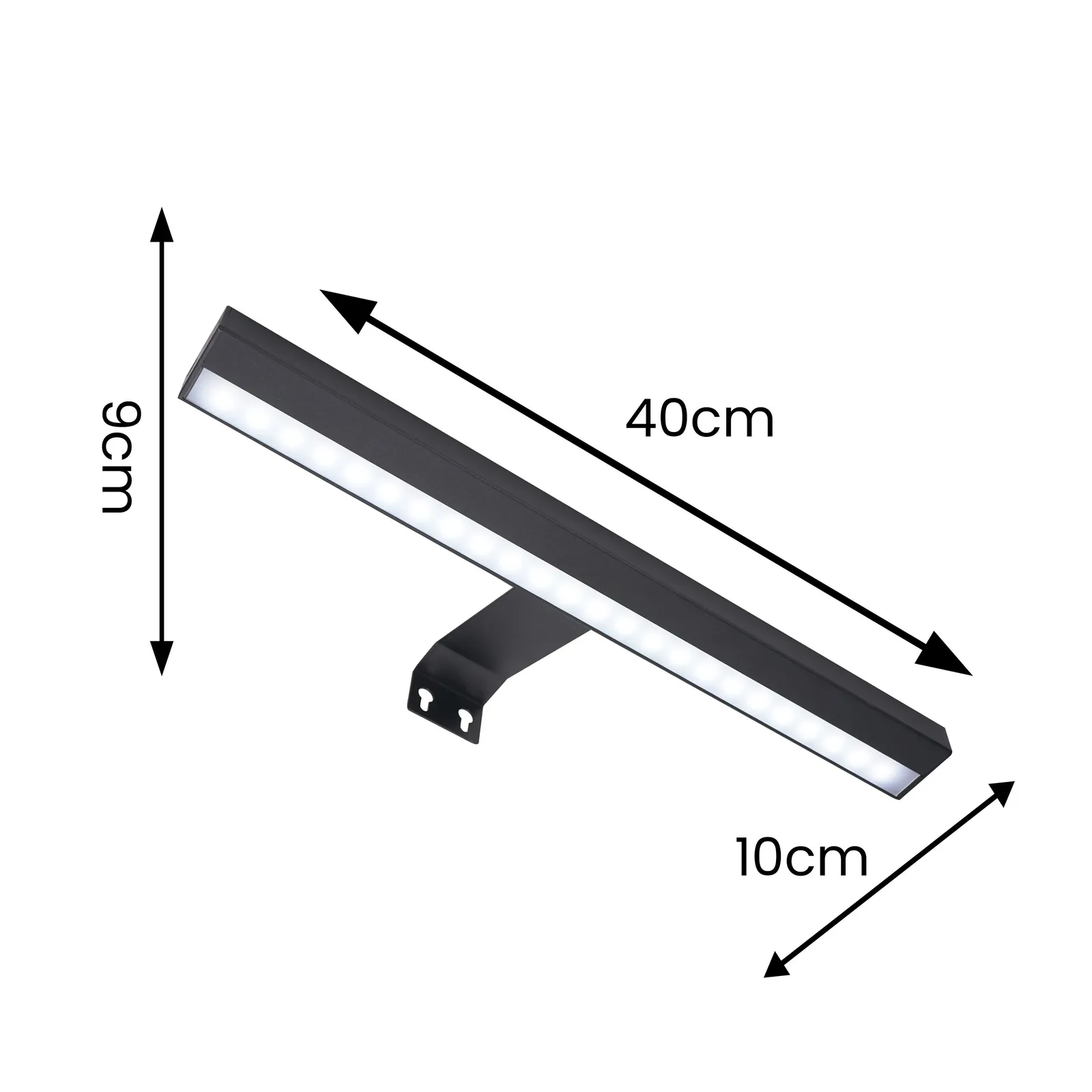 ValueLights Ryle Set of 2 Rechargeable Easy Fit Wall Touch Light Fittings in Black 5