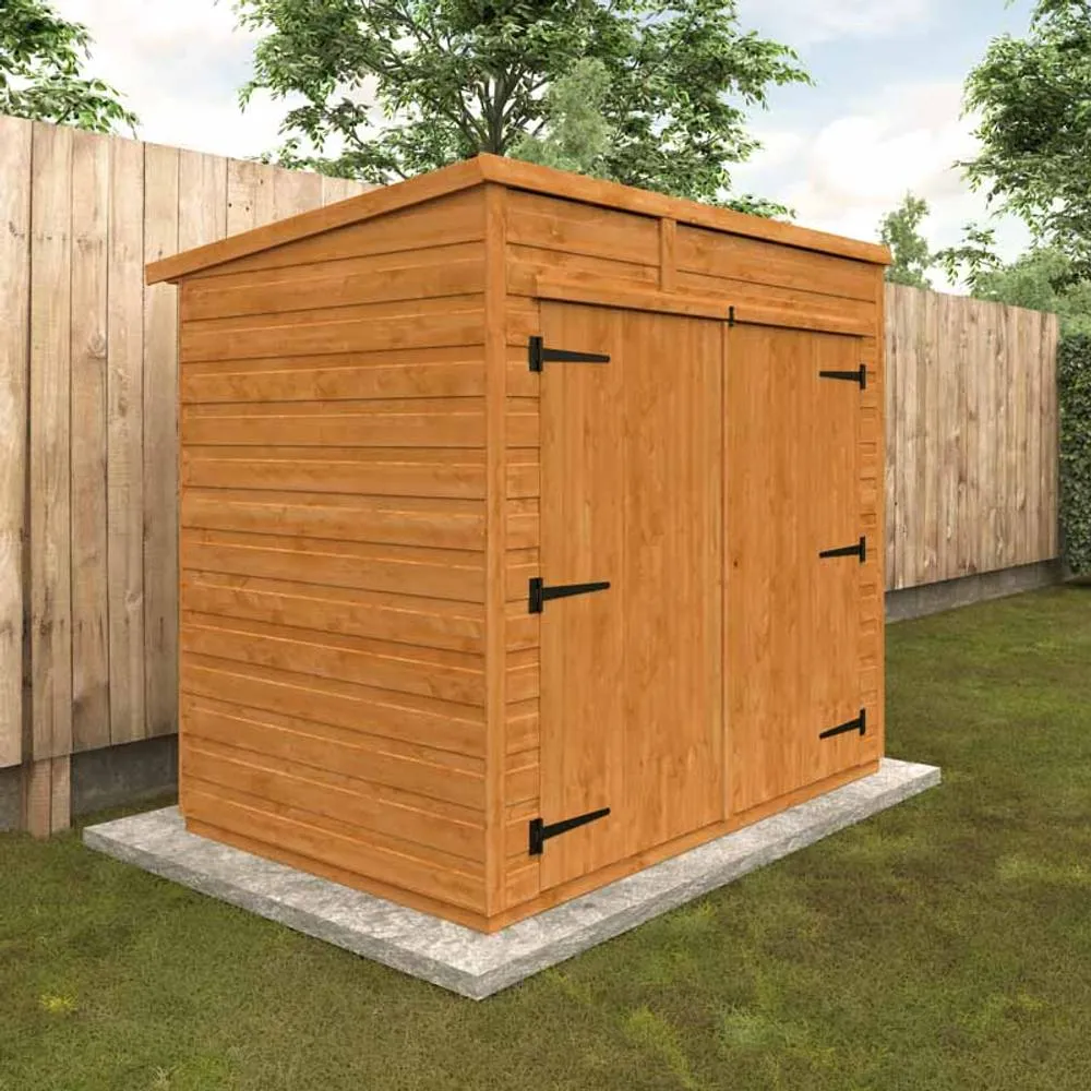 Buttercup Farm 6x4 Flex Pent Bike Store 12mm Flex - L183.8 x W115 x H179.1 cm in Burnt Orange 6