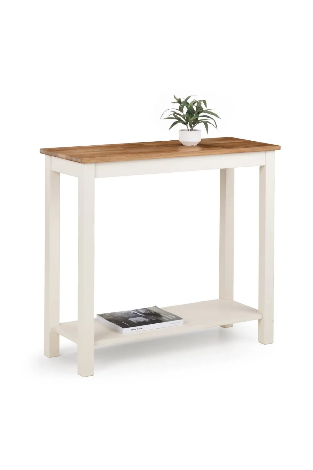 Julian Bowen Coxmoor Console Table with Shelf in Ivory 3