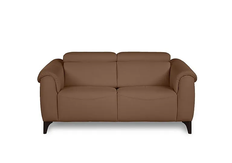Nicole 2 Seater Leather Recliner Sofa with Headrests and Power Lumbar