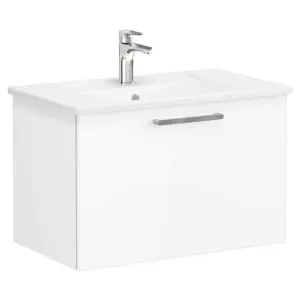 VitrA Avery Gloss White Wall Hung Vanity Unit & Basin - 600 x 415mm