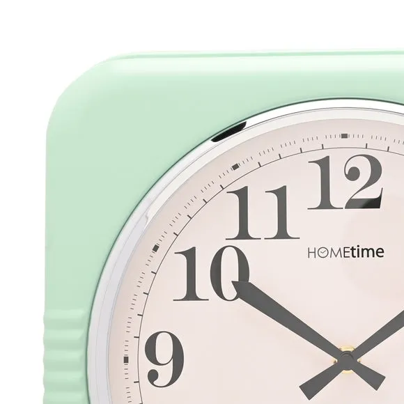 Hometime Retro Square Metal Wall Clock 3