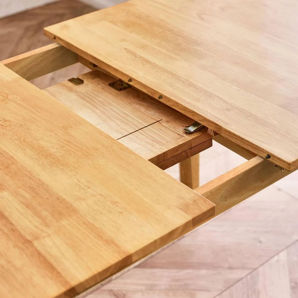 FurnitureboxUK Salcombe Oak Effect Wood Extending 6 Seater Dining Table in Light Brown 5