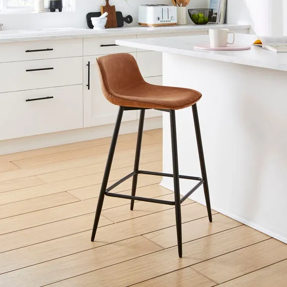 Jayden Counter Height Bar Stool, Faux Leather 2