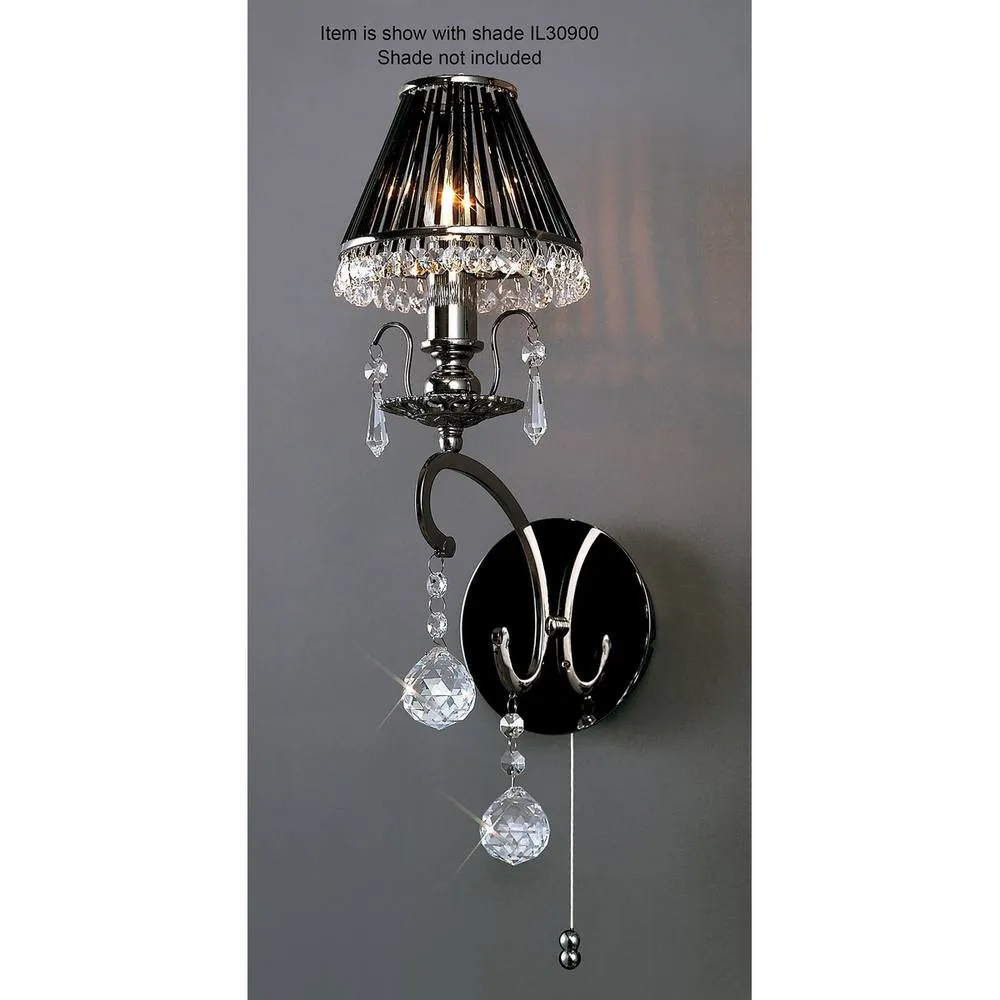 Netlighting Pescara Wall Lamp E14 Black ChromeCrystal 2