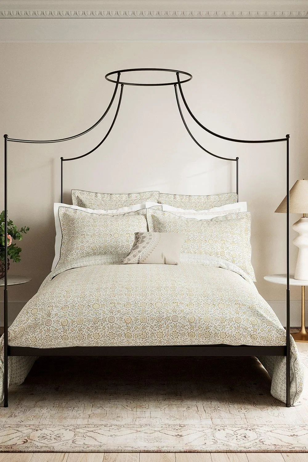V & A 'Kerala Cotton' Duvet Cover in Light Beige