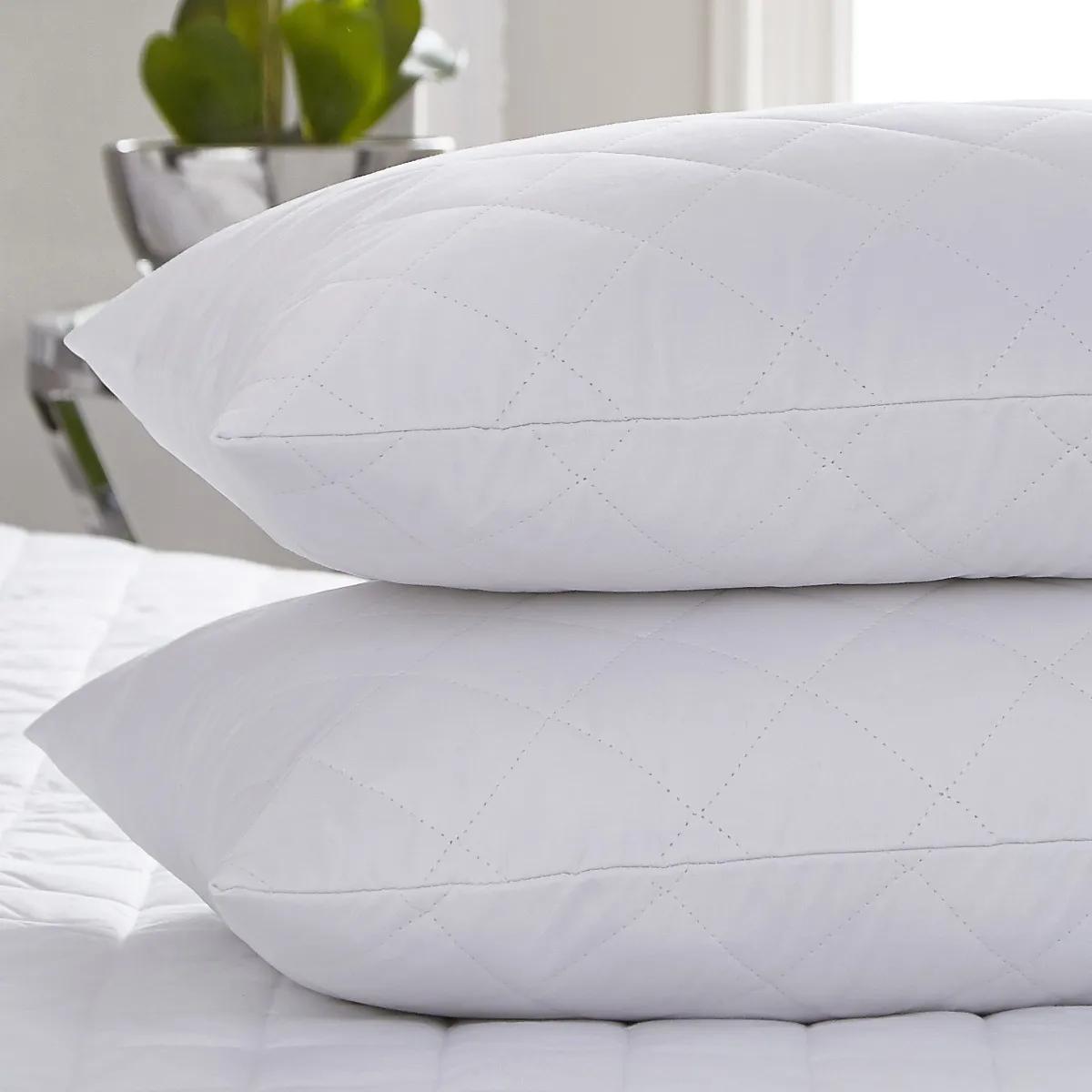 Silentnight Pure Cotton White Pillowcase Pair