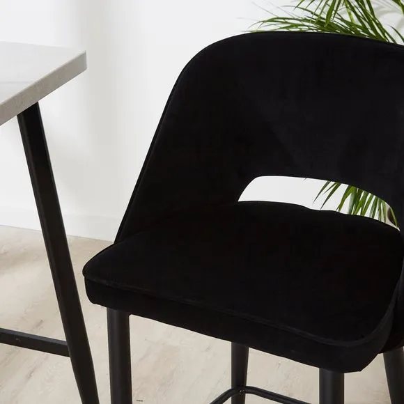 Lillia Velvet Bar Stool 2