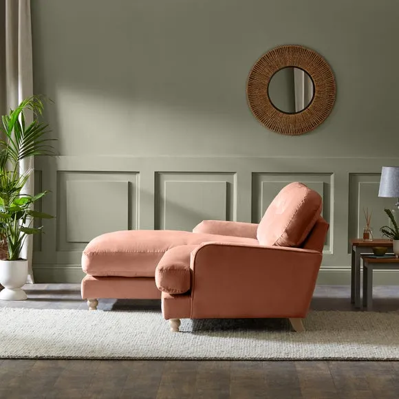 Martha Vintage Velvet Corner Chaise 3