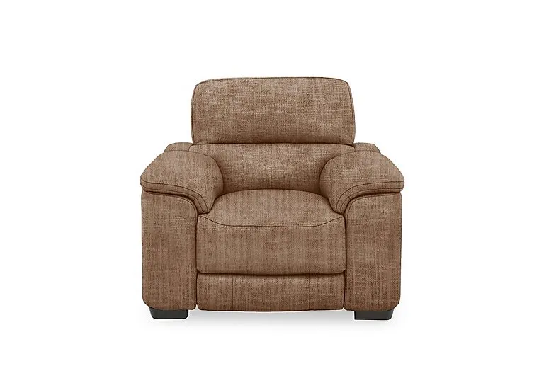 Nova Fabric Power Recliner Chair with Power Headrest - Light Brown