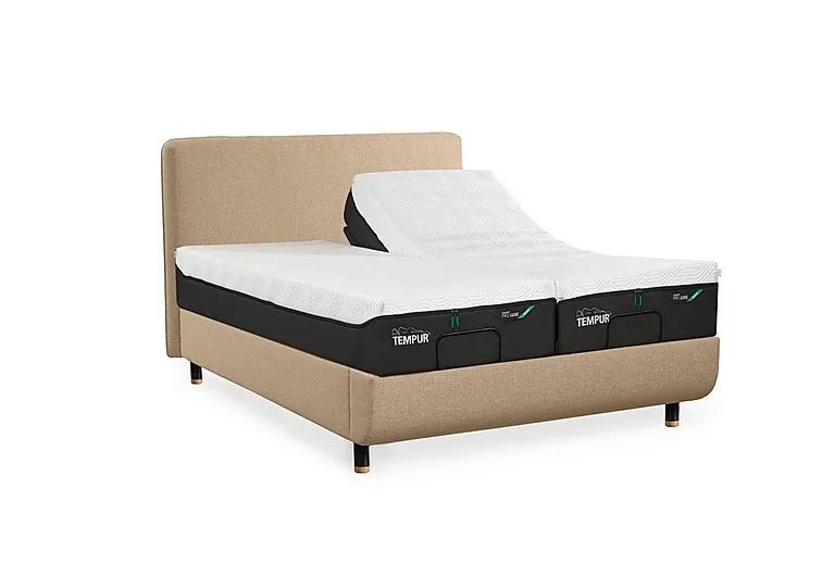 Arc Adjustable Disc Bed Frame with Form Headboard - King Size - Natural Ash