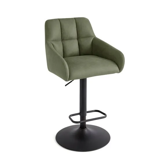 Jase Adjustable Height Barstool, Faux Leather 5