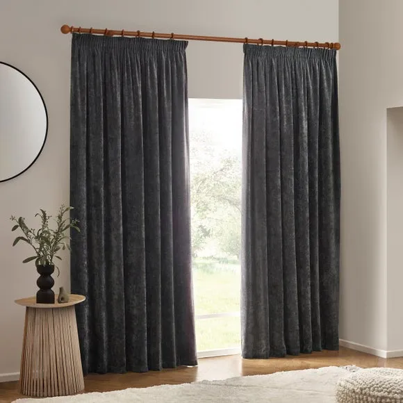 Yard Chenille Pencil Pleat Curtains 1