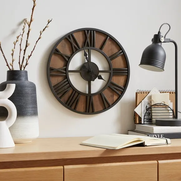 Fulton Industrial Skeleton Wall Clock 1