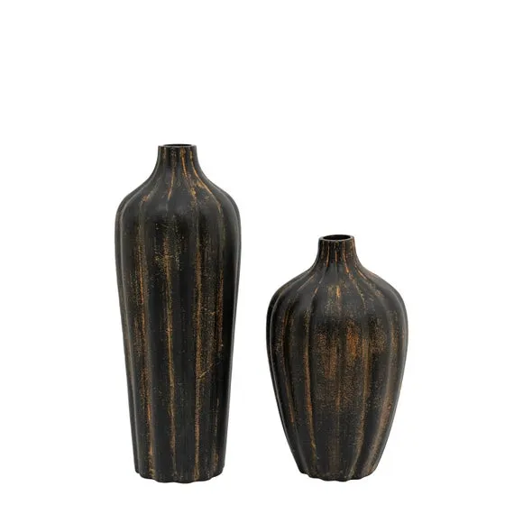 Set of 2 Kairo Metal Vases
