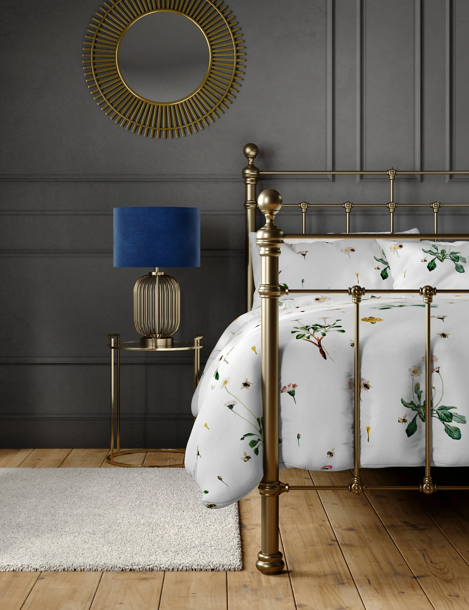 M&S Pure Cotton Floral Bedding Set