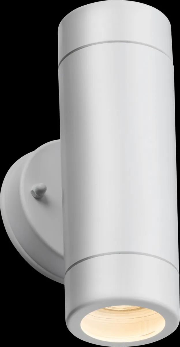 Netlighting Knightsbridge EAMON 230V IP54 GU10 Polycarbonate UpDown Wall light White EA2W