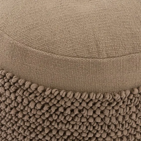 Jersey Bobble Banded Cotton Pouffe 2