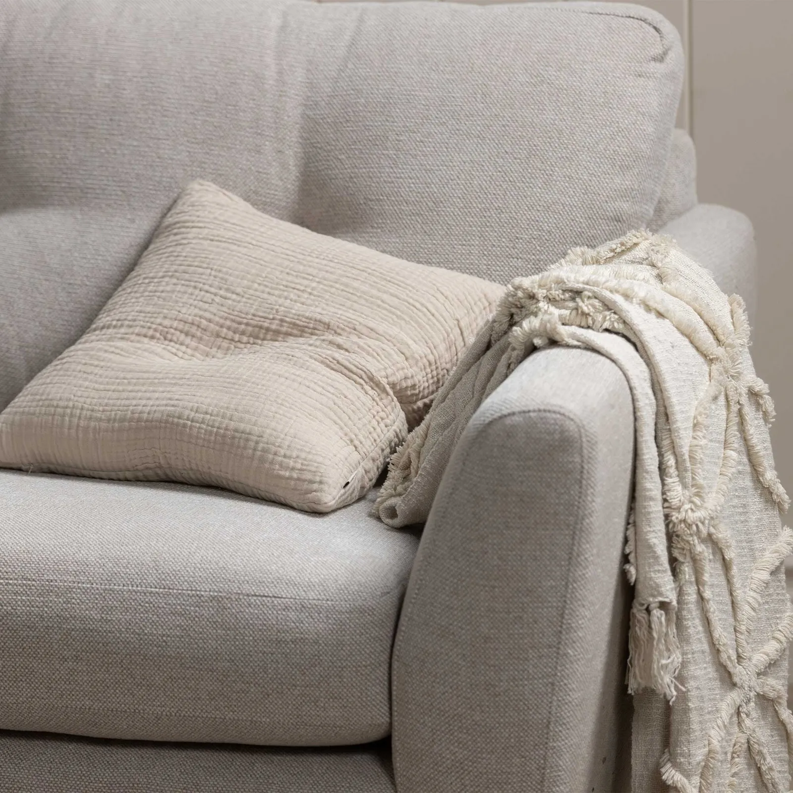 Benton Loveseat Sofa, Neutral Fabric | Barker & Stonehouse 6