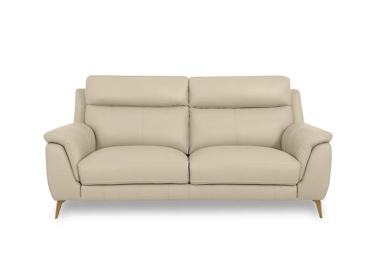 Eclipse Leather 2 Seater Sofa - Bisque