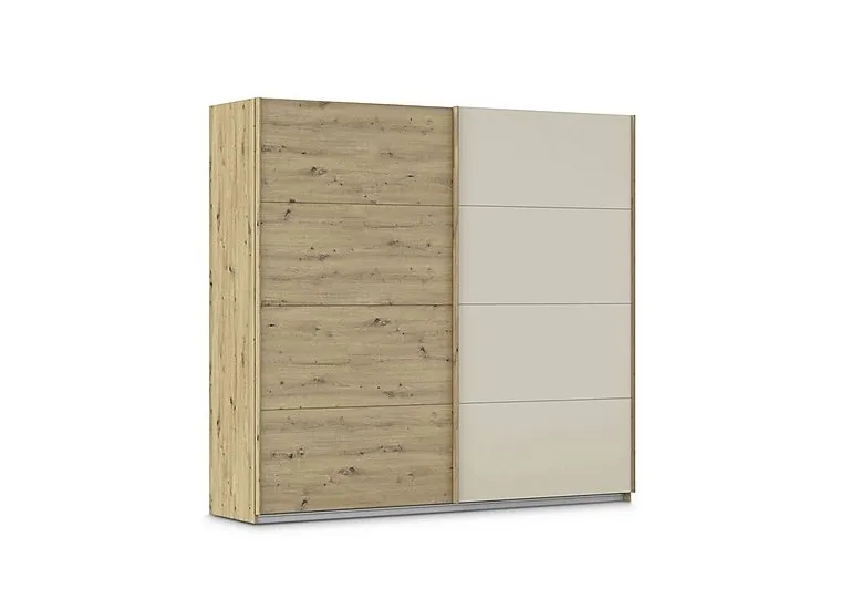 Freja 226cm 2 Door Sliding Two Toned Wardrobe - Two Tone