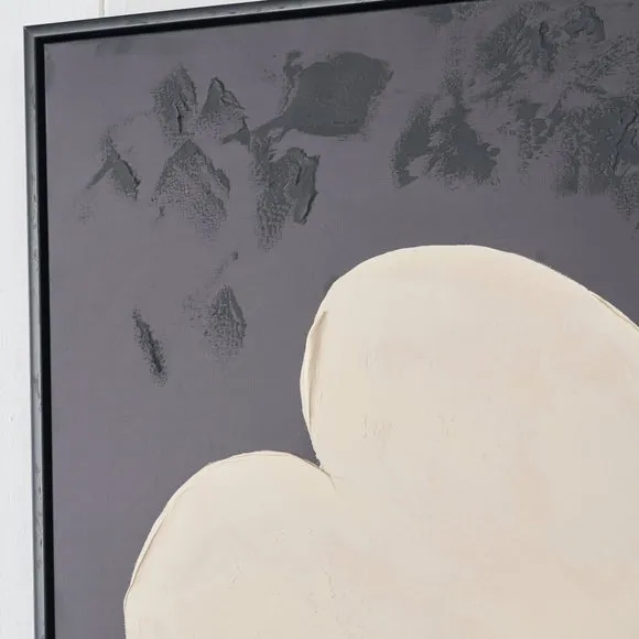 Brown & Natural Large Flower Framed Canvas 3