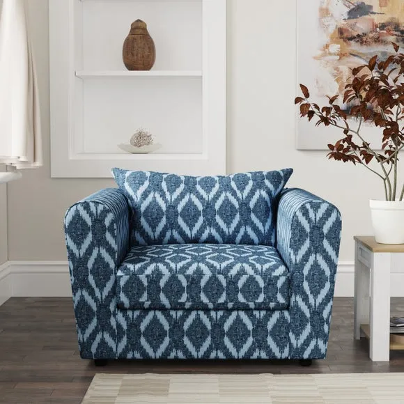Blake Ikat Multi Weave Snuggle Chair