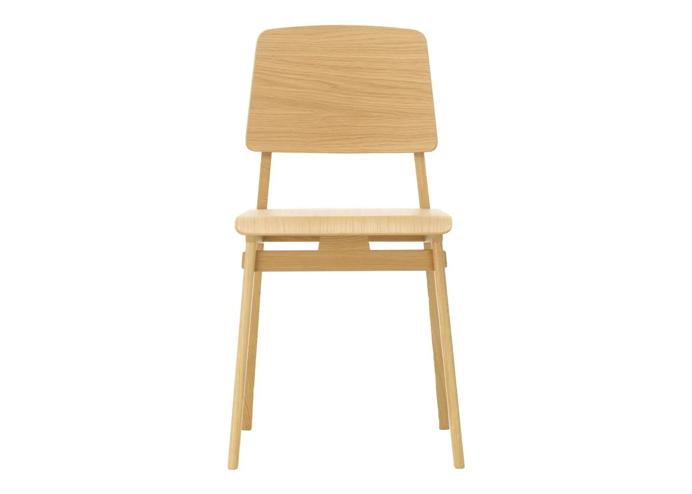 Vitra Chaise Tout Bois Dining Chair Felt Glides Natural Oak