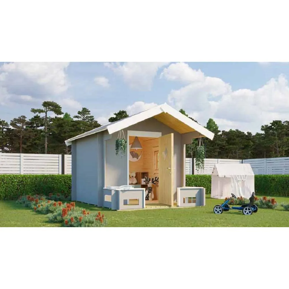 Lasita Maja Ltd Pinocchio-Log Cabin, Garden Room, Home Office - L219.4xW270xH188.1 cm in Brown 3