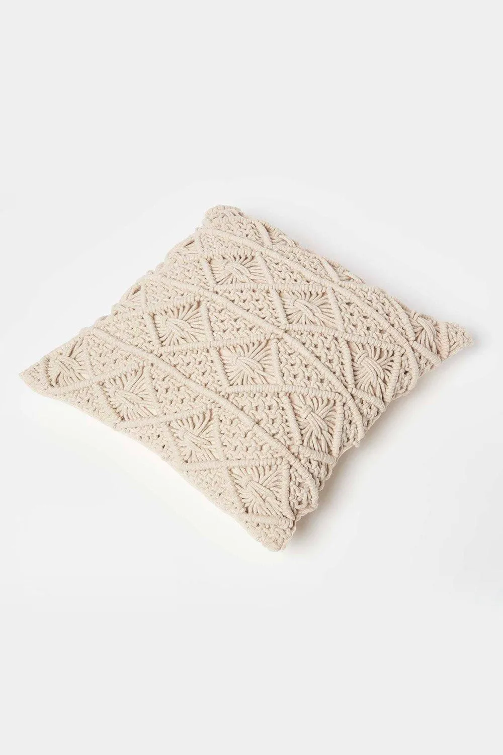 Homescapes Willow Handwoven Natural Macrame Cushion 5
