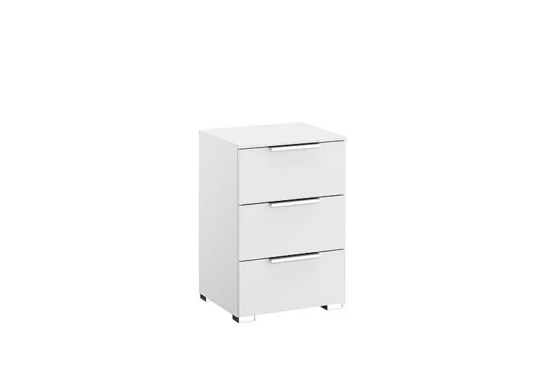 Formes Decor 3 Drawer Bedside Chest - White