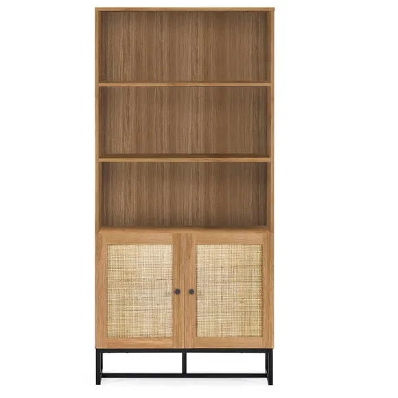 Hollis Tall Bookcase, Oak 4