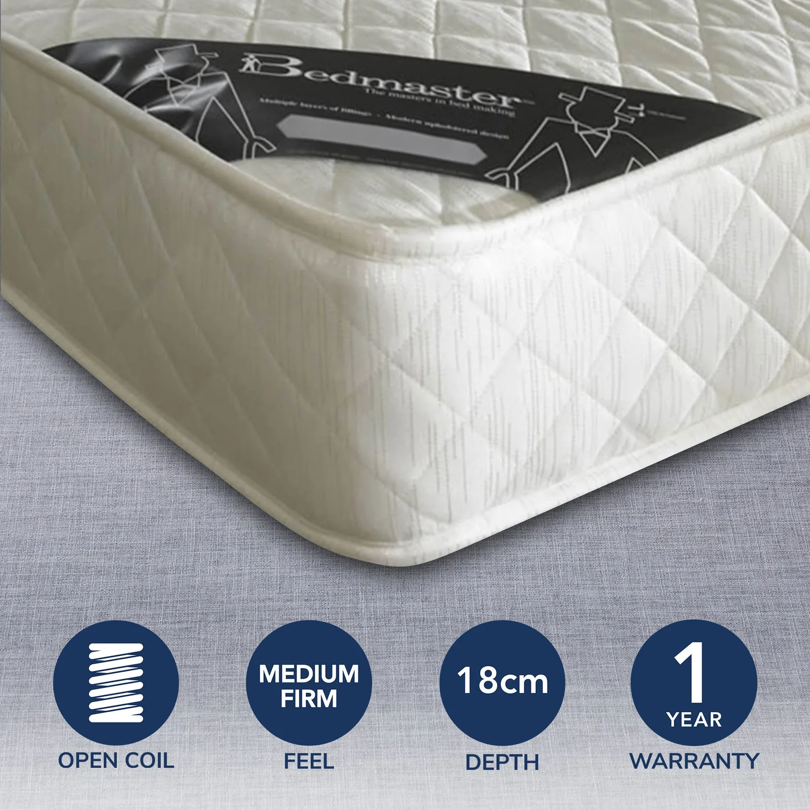 Diamond Medium Microcoil Mattress White