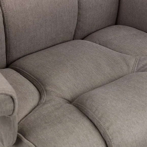 Return - Malmo Faux Linen Swivel Recliner & Footstool 4