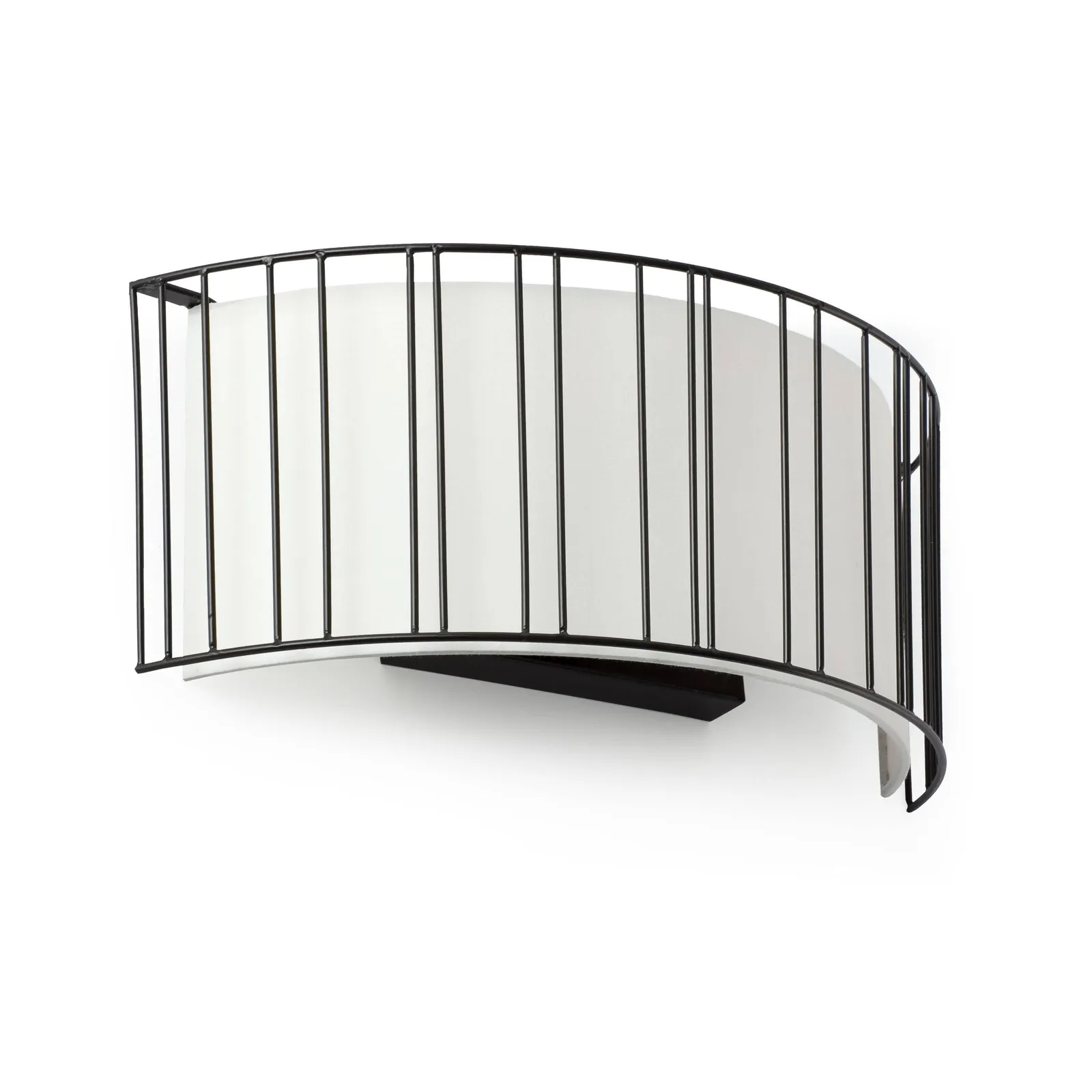 Netlighting Linda 2 Light Indoor Wall Light Black with White Shade E27