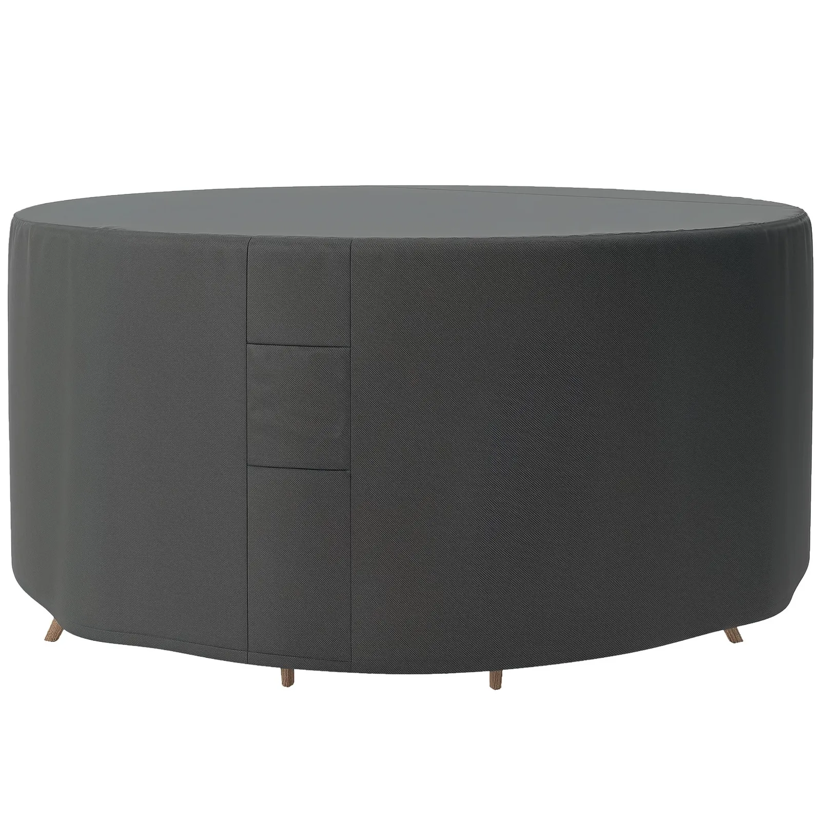 OUTSUNNY Large Outdoor Set Round Cover Garden Furniture Waterproof in Black 2