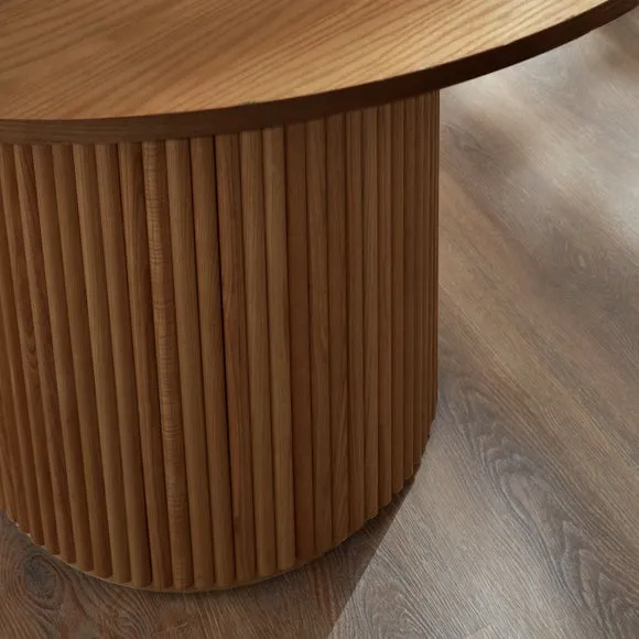 Amari 4 Seater Round Dining Table with Melia Dark Stained Dining Chairs 5