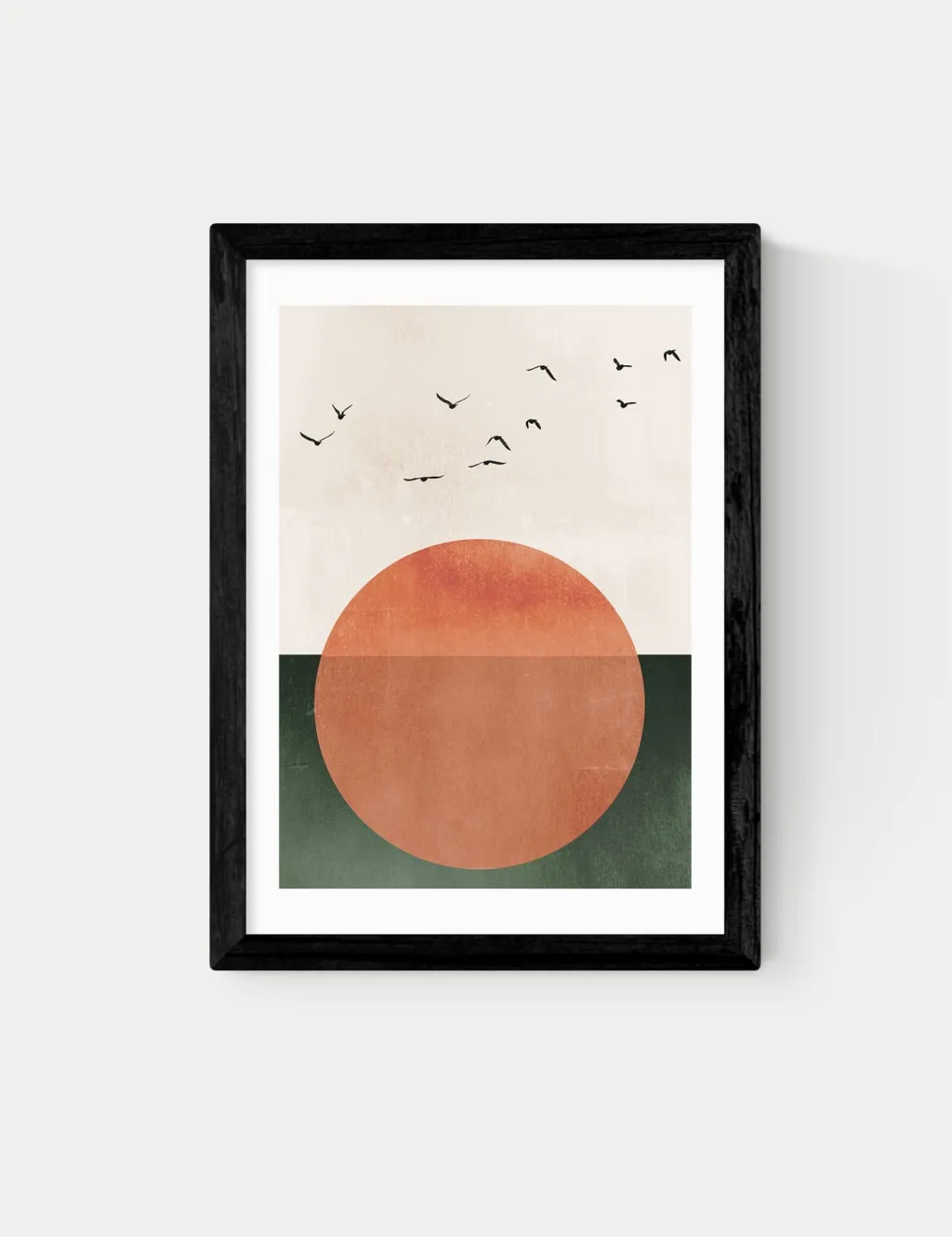 East End Prints Rising Sun Framed Art Black