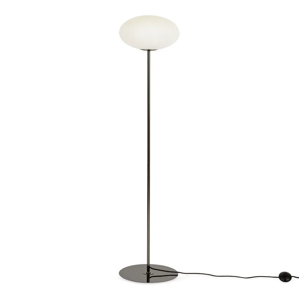 Heal's Ellipse Floor Lamp White Glass Black Chrome 3